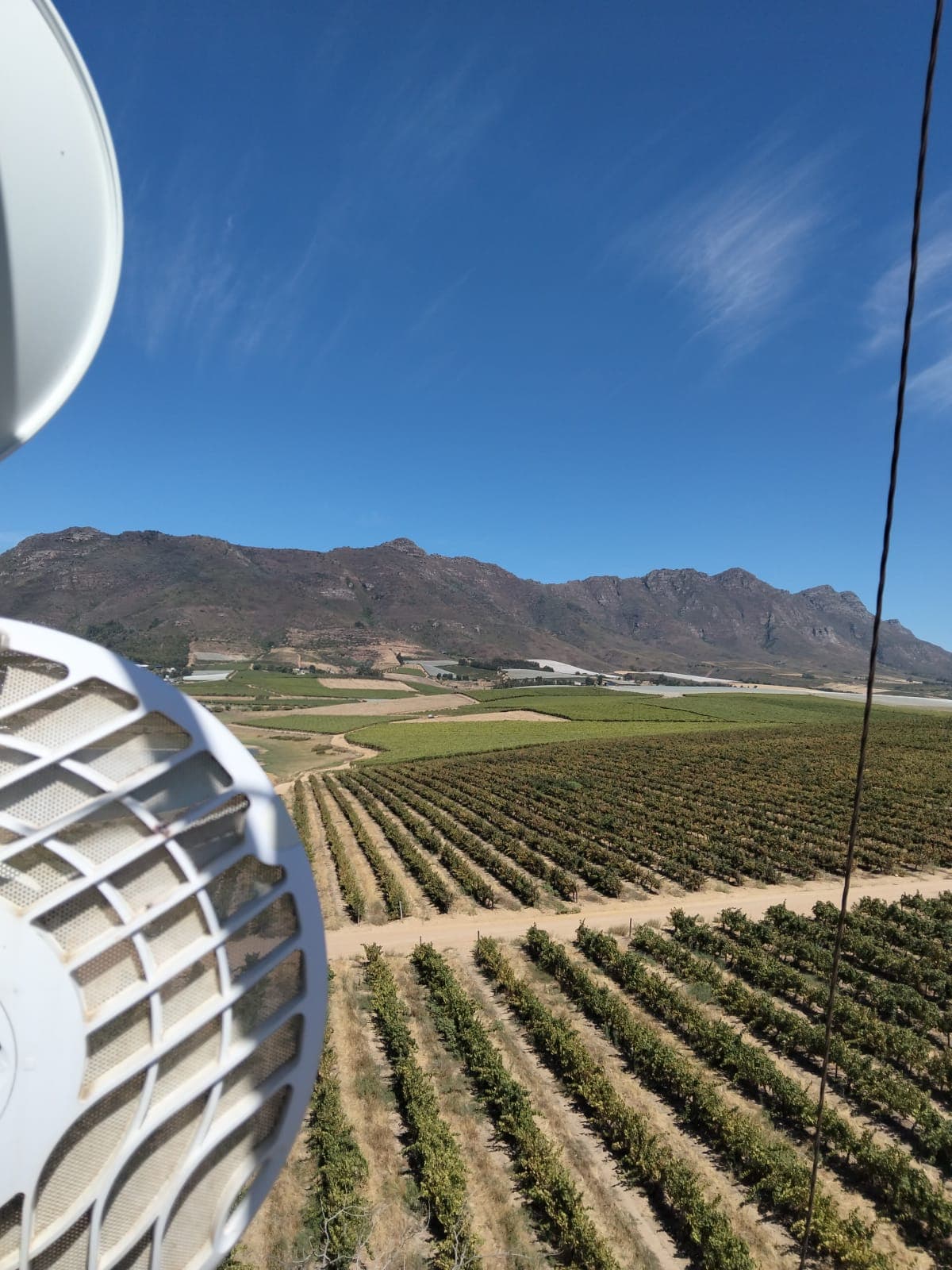 Wireless dish installation on a Riebeek Valley property