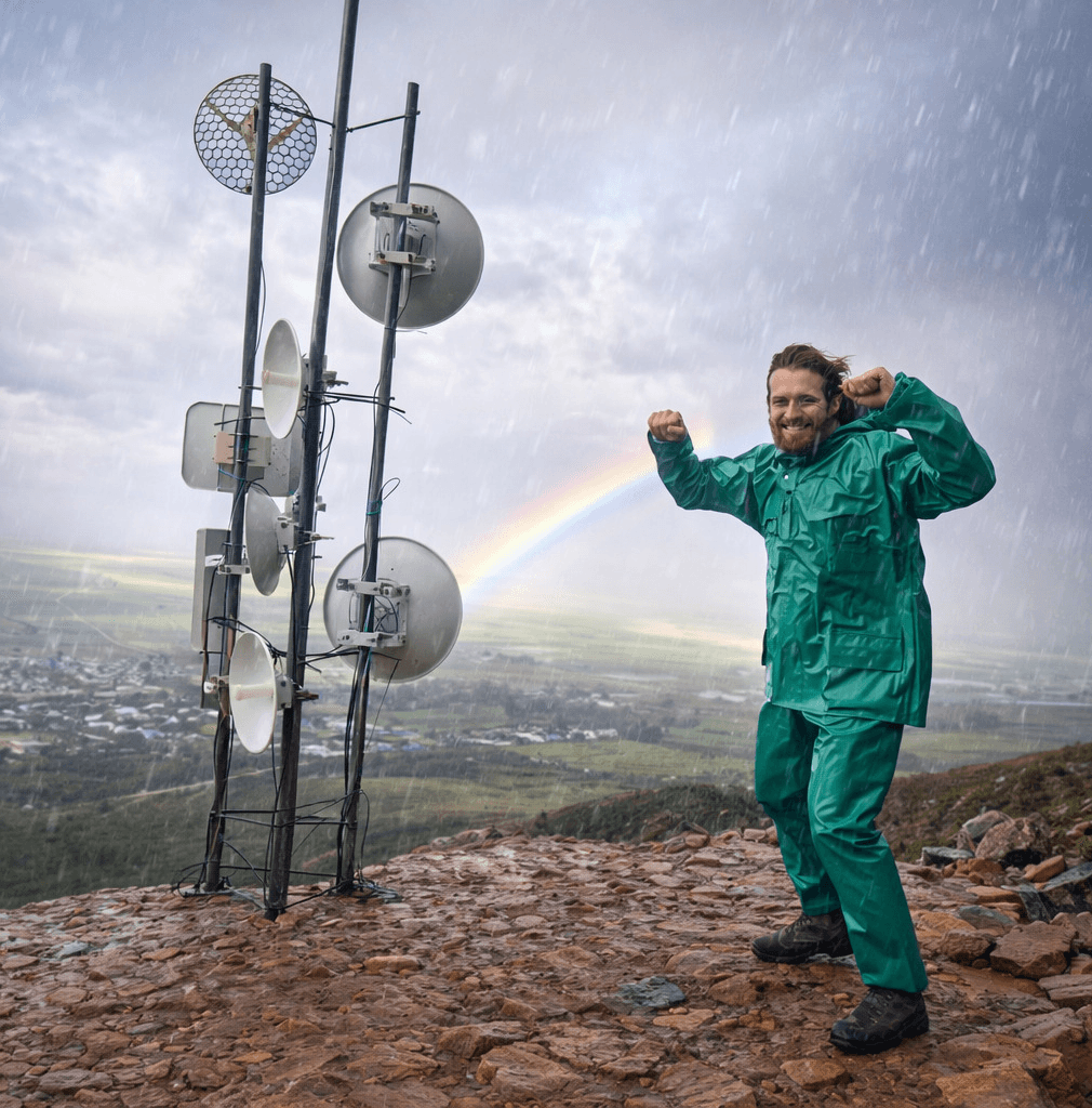 Rainbow over the Riebeek Valley service area